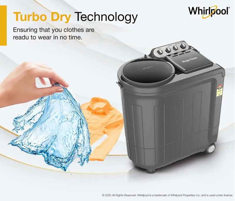 Magic Clean 8.5kg 5 Star Semi Automatic Washing Machine - Image 6