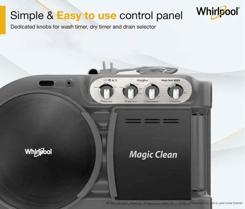 Magic Clean 9kg 5 Star Semi Automatic Washing Machine - Image 3