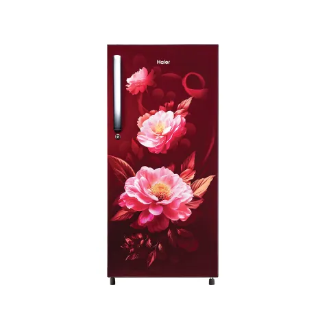 Haier 190L 2 Star Red Voila Finish Direct Cool Single Door Refrigerator